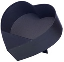 Bloemendoos Zwart hartvorm karton met standaard staand open flowerbox cadeau doos 24.5 cm
