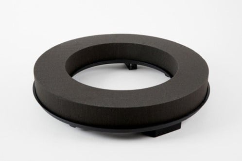 OASIS® Eychenne® Naylor All Black™ Krans 30 cm per stuk zwart steekschuim oase voor verse, kunst en droogbloemen