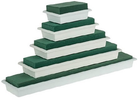 Tabledeco Tafeldeco 22 cm Wit /stuk oase voor verse bloemen incl. steekschuim 