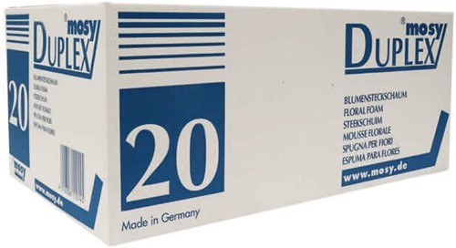 Duplex Steekschuim 20 grote blokken / Doos20 23 x 11 x 8 cm Speciaal voor dennenTakken kerstgroen