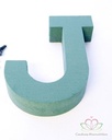 Letter J 30 x 20 cm steekschuimvorm oase voor verse bloemen