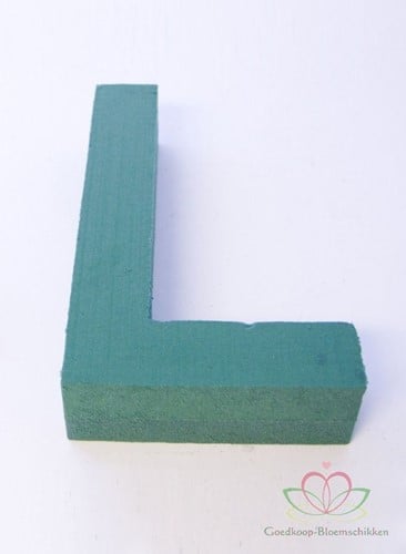 Letter L 30 x 20 cm steekschuimvorm oase voor verse bloemen