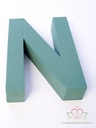 Letter N 30 x 20 cm steekschuimvorm oase voor verse bloemen