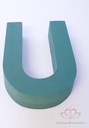Letter U 30 x 20 cm steekschuimvorm oase voor verse bloemen