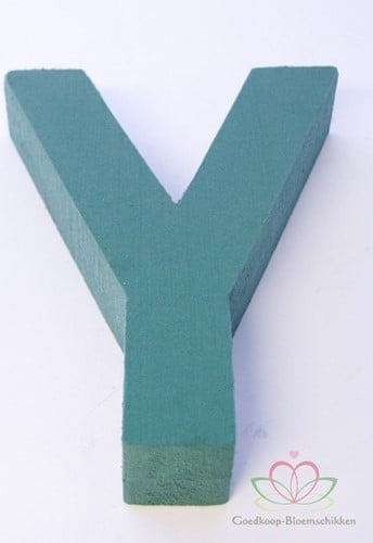 Letter Y 30 x 20 cm steekschuimvorm oase voor verse bloemen