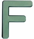 Letter F 30 x 20 cm Premier met Plastic bodem steekschuimvorm oase voor verse bloemen past NIET op frame B-keus