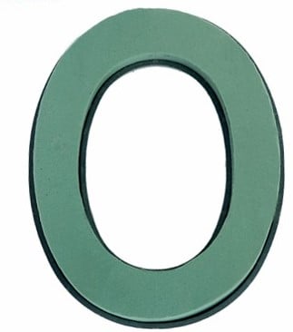 Letter O 30 x 20 cm Premier met Plastic bodem steekschuimvorm oase voor verse bloemen past NIET op frame