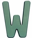 Letter W 30 x 20 cm Premier met Plastic bodem steekschuimvorm oase voor verse bloemen past NIET op frame B-keus