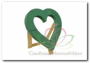 Hart Open 65 cm met standaard oase voor verse bloemen