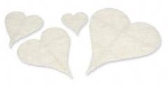 Hart Sisal gebleekt Wit 15x18 cm per stuk