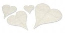 Hart Sisal gebleekt Wit 15x18 cm per stuk