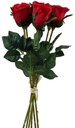 Rozen zijden Rood 50 cm bundel 6 stuks