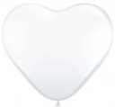 Ballon Hartvorm Wit 30 cm grootverpakking 100 stuks