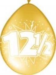 Ballon 12,5 jaar 30 cm 8 stuks