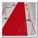 Rode loper 4,5 meter x 60 cm stof