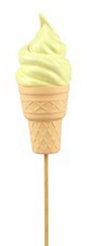 Bijsteker ijsje plastic Vanille 10x4 cm 5 stuks