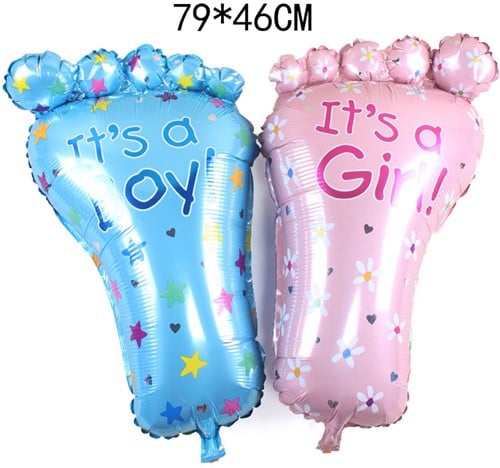 Folieballon Voet Its a Girl 79x46 cm per stuk
