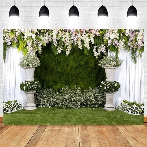 Backdrop Flowerwall polyester 300x200 cm