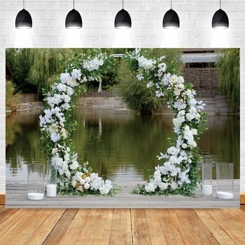 Backdrop Flowerwall polyester 300x200 cm