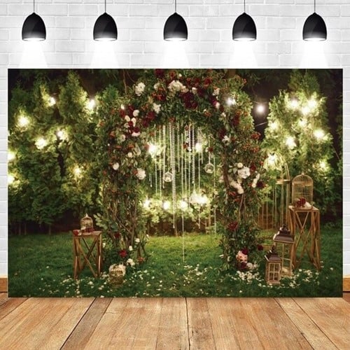 Backdrop Flowerwall polyester 300x200 cm