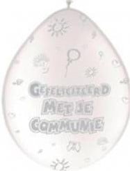 Ballon Communie Wit 30 cm 8 stuks