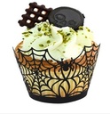 Cupcakewrap Spinnenweb 12 stuks