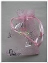 Cadeauzakje giftbag Organza Butterfly Rose Zilver 7x9 cm