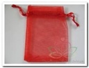 Cadeauzakje giftbag Organza Rood 7x9 cm