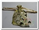 Cadeauzakje giftbag Organza Open Hart Goud 7x9 cm