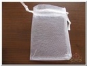 Cadeauzakje giftbag Organza Wit 12 cm pak ca. 50 stuks