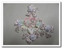 Satijn roos strik Wit Pretty Polka Dot 5 stuks