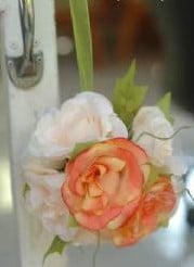Bloemenbal Pomander RoseBall 5 Ivory Orange
