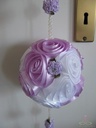 Pomander Satijnroosbal Lila/Wit