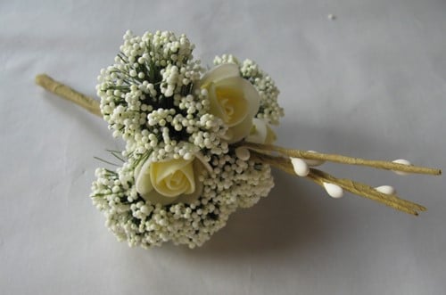 Corsage Miniroos New Style Pick Creme 