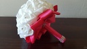Bruidsboeket Foamrozen RoomWit + FUCHSIA met Strass Volledig afgewerkt