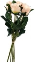 Zijden Roos Peach 50 cm 6 stuks Bundel