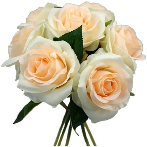Zijden Roos Peach Large Open Bush Grote bloem