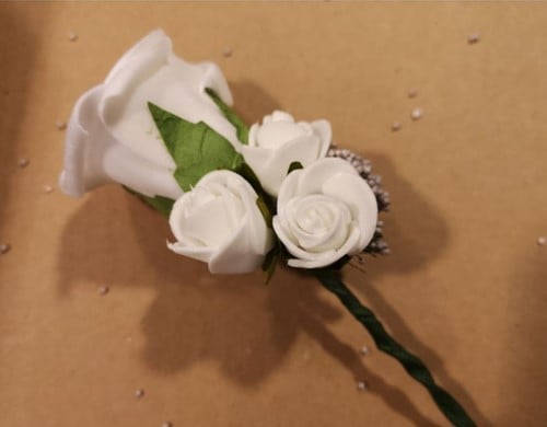Corsage Roos Wit CPR128 Maatwerk