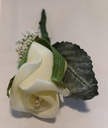 Corsage pick Roos Ivory maatwerk incl parelspeld