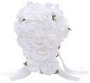 Bruidsboeket DRUPPEL Grote foam Rozen Wit Bruidsboeket Rozen KANT EN klaar