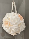 Bloemenbal Pomander RoseBall Wit Zalm 11 cm