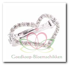 Hartclip Strass diamantjes met clip 5 cm per stuk
