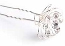 Decospeld Haarspeld Bloem Strass diamantjes Doosje 20
