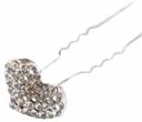 Decospeld Haarspeld Hart Strass diamantjes Doosje 20