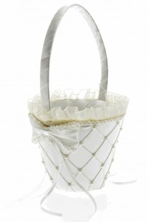 Bruidsmeisjestasje Strooibloemen Jasmine Creme