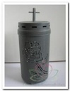 Graflicht Metal Rose Grijs metallic grafkaars in houder 