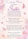 Rouwkaart herdenkingskaart ILM of a Special Sister 16.5 x 12 cm 