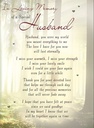 Rouwkaart herdenkingskaart ILM of a Special Husband 16.5 x 12 cm 