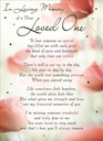 Rouwkaart herdenkingskaart ILM of a Dear Loved One 16.5 x 12 cm 