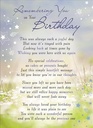 Rouwkaart herdenkingskaart On Your Birthday 16.5 x 12 cm 